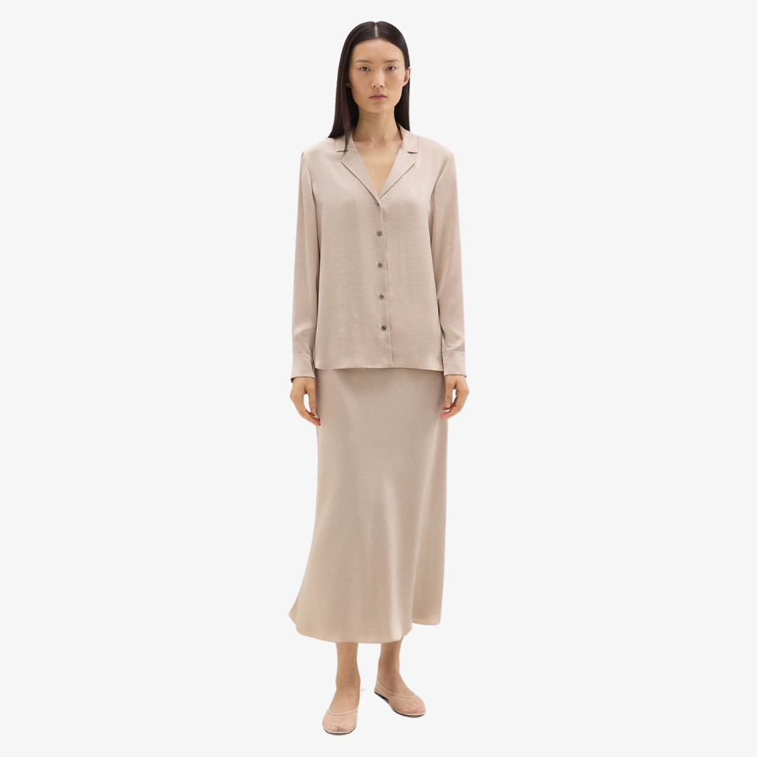 THEORY SATIN SLIP SKIRT