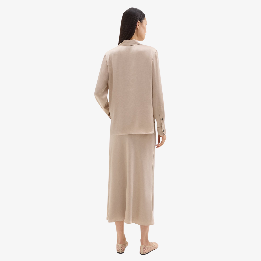 THEORY SATIN SLIP SKIRT