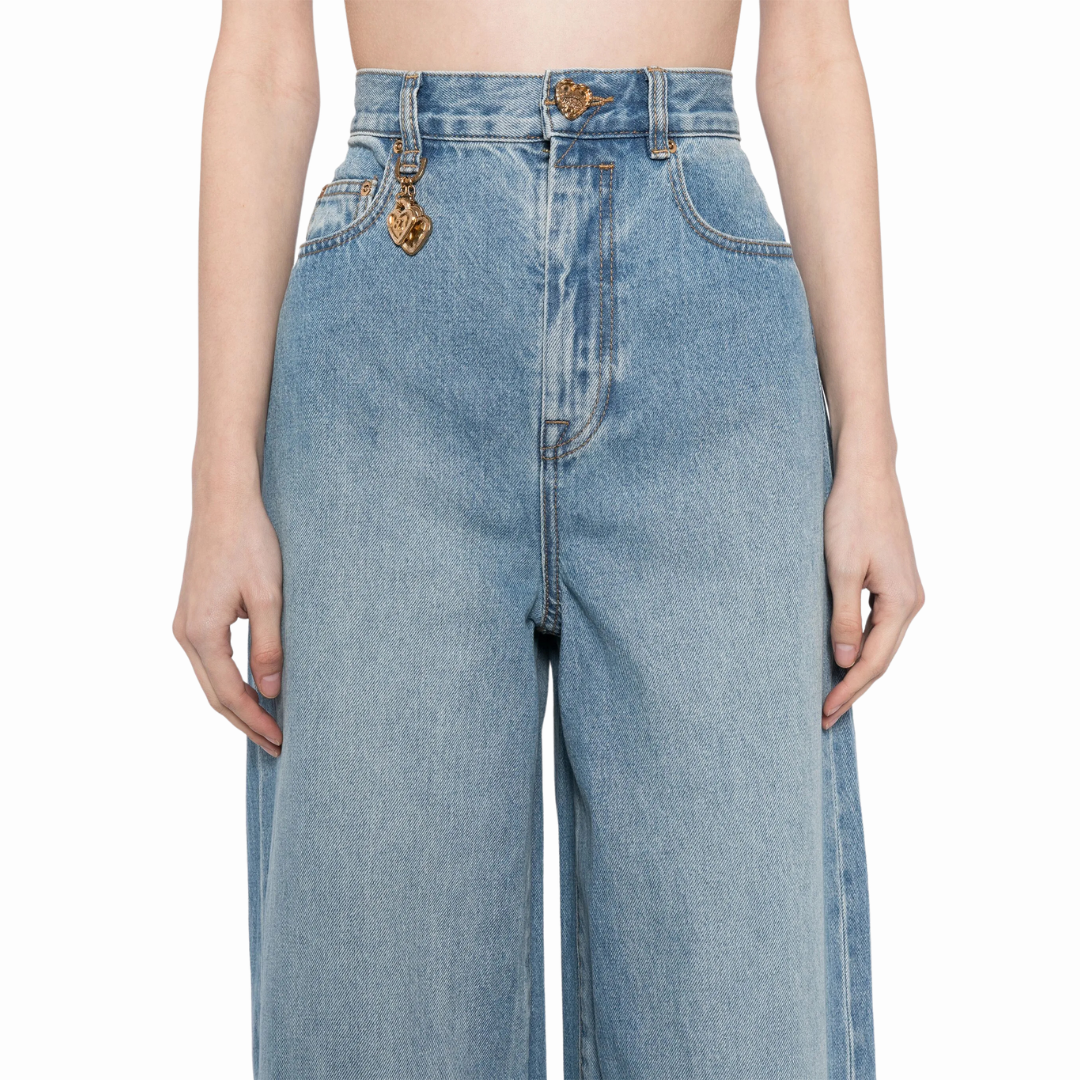 ZIMMERMAN CRUSH WIDE LEG JEANS