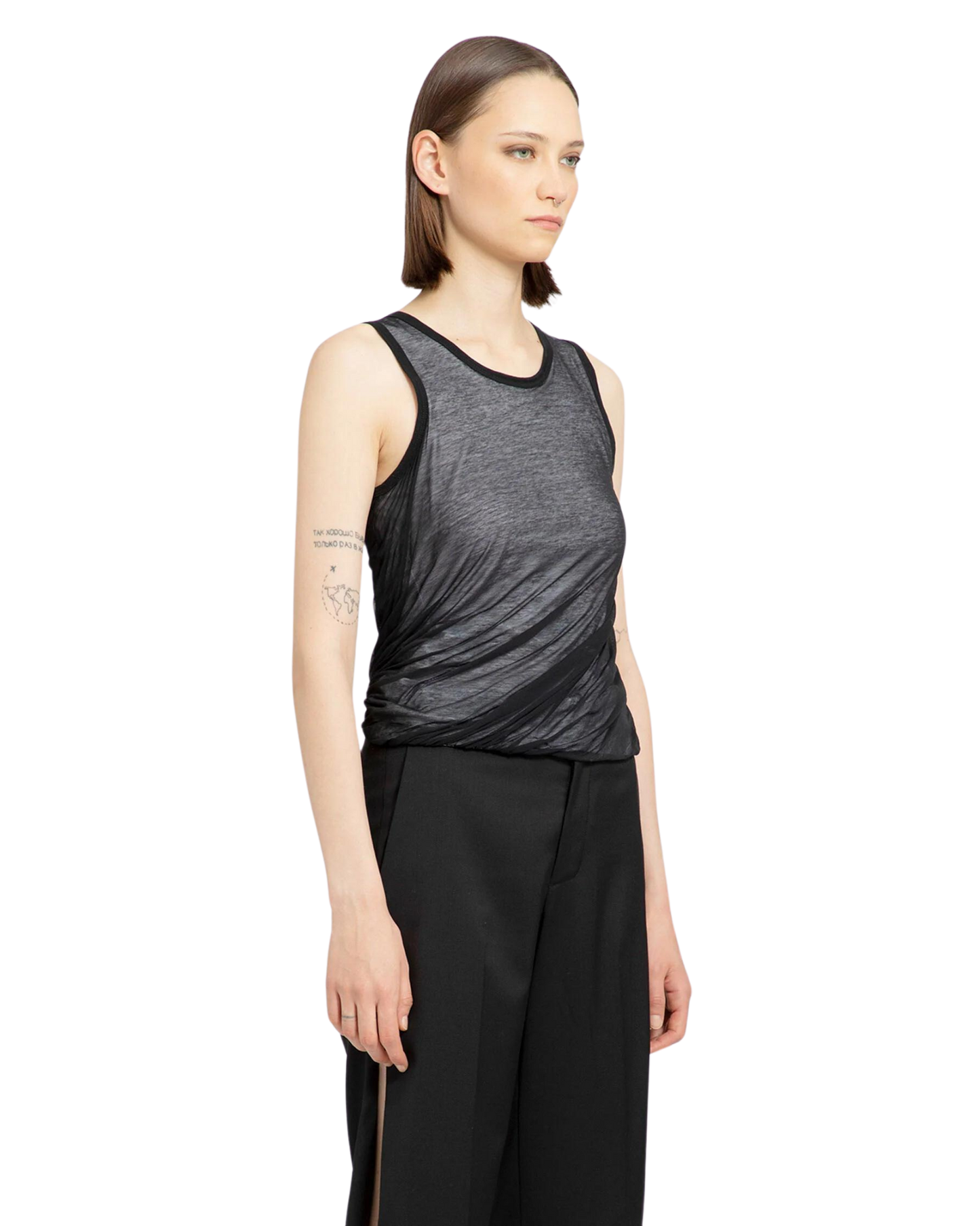 HELMUT LANG BUBBLE KNIT TANK TOP