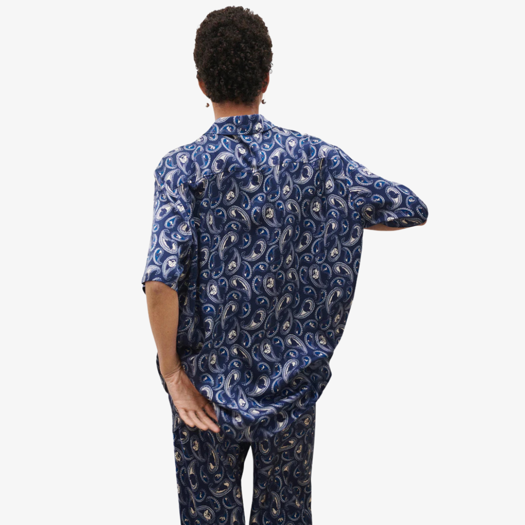 SILK LAUNDRY SHORT BOYFRIEND SHIRT