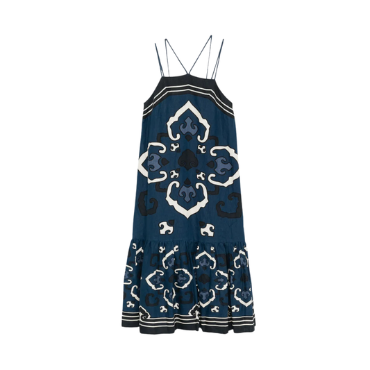 SEA NY BLAISE PRINT SPAGHETTI DRESS