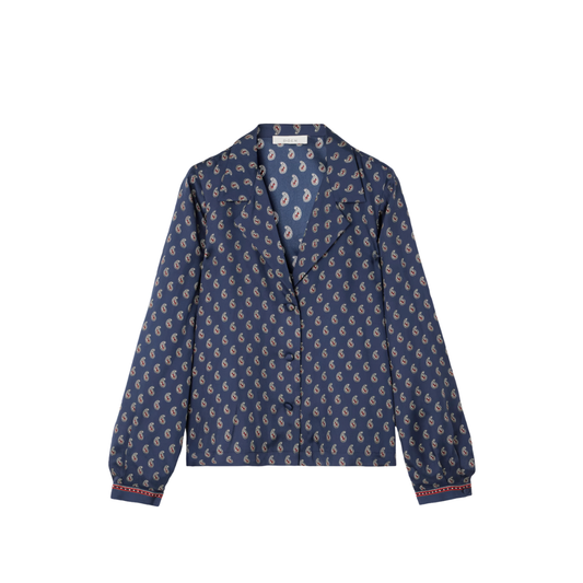 DOEN ELENE TOP BLUE PAISLEY