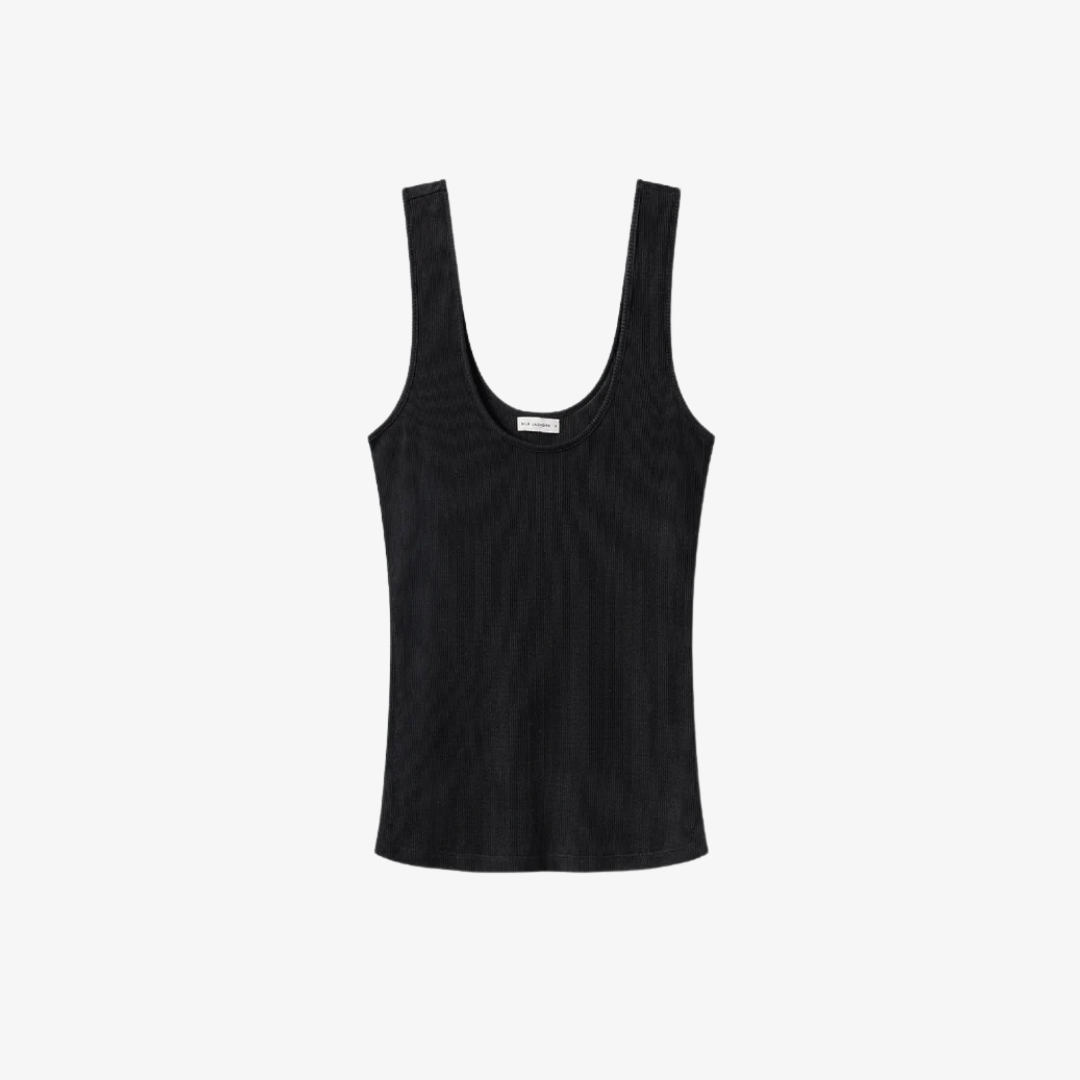 SILK LAUNDRY RIBBED TANK