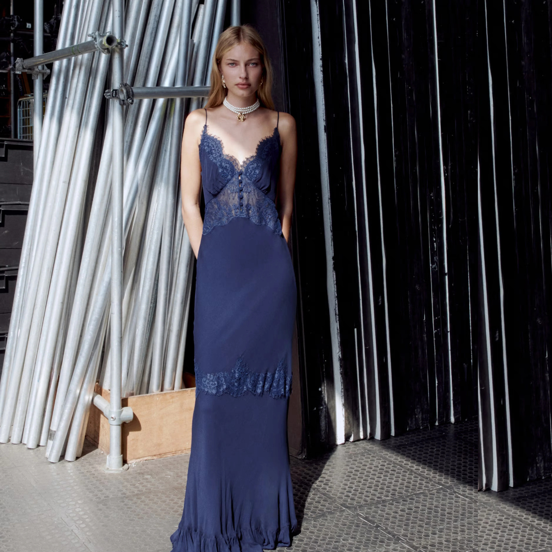 SELF PORTRAIT LACE TRIM GOWN – Daniella TLV