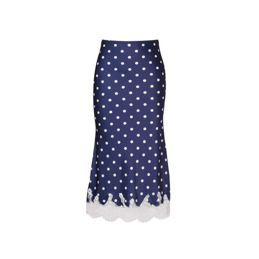 SELF PORTRAIT 083 DOT MIDI SKIRT