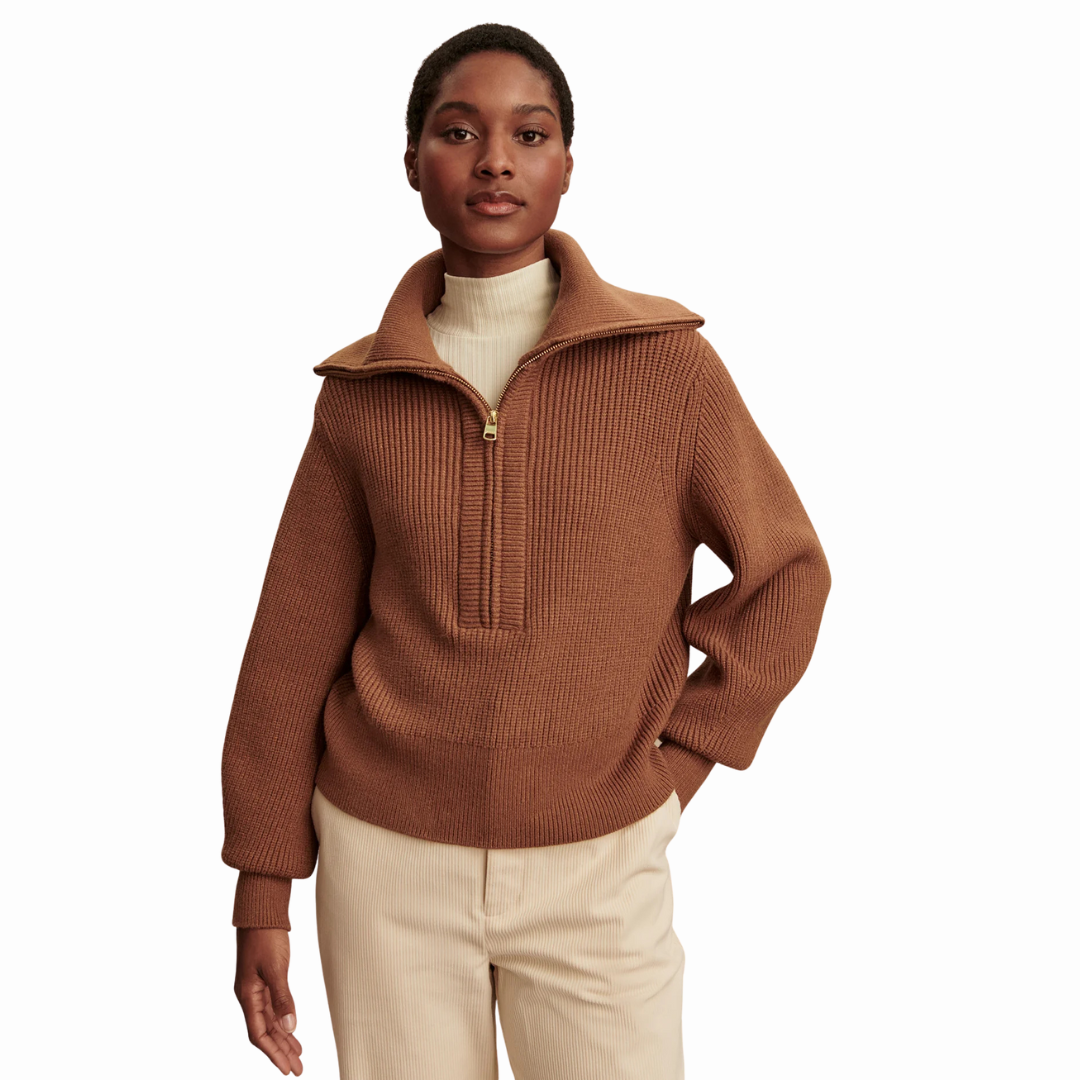VARLEY MAURA HALF ZIP RIB