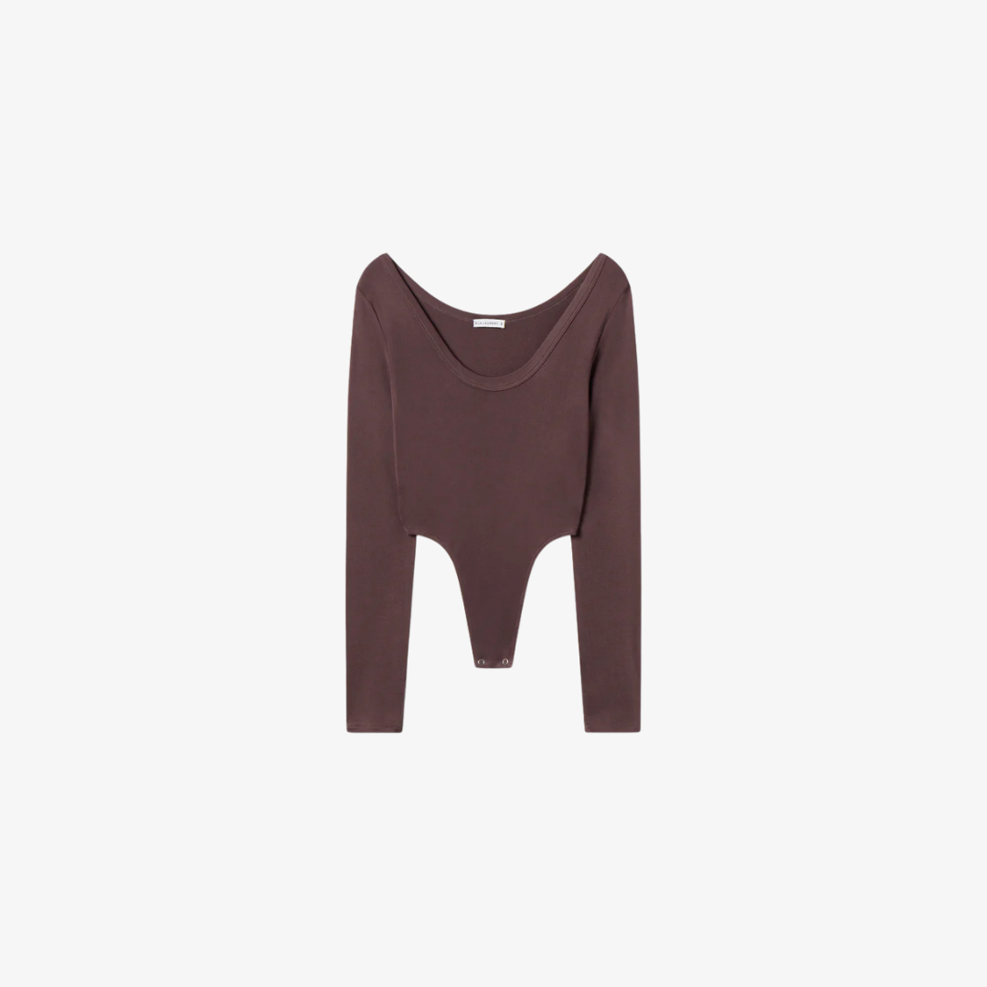 SILK LAUNDRY CUTAWAY LONG BODYSUIT