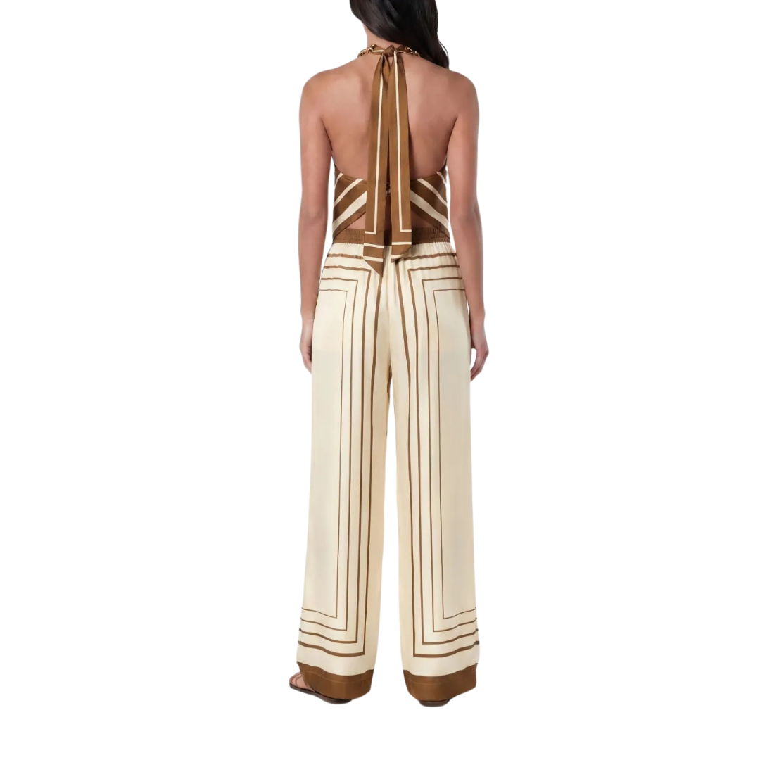 NICHOLAS SKYE HALTER TOP GOLD