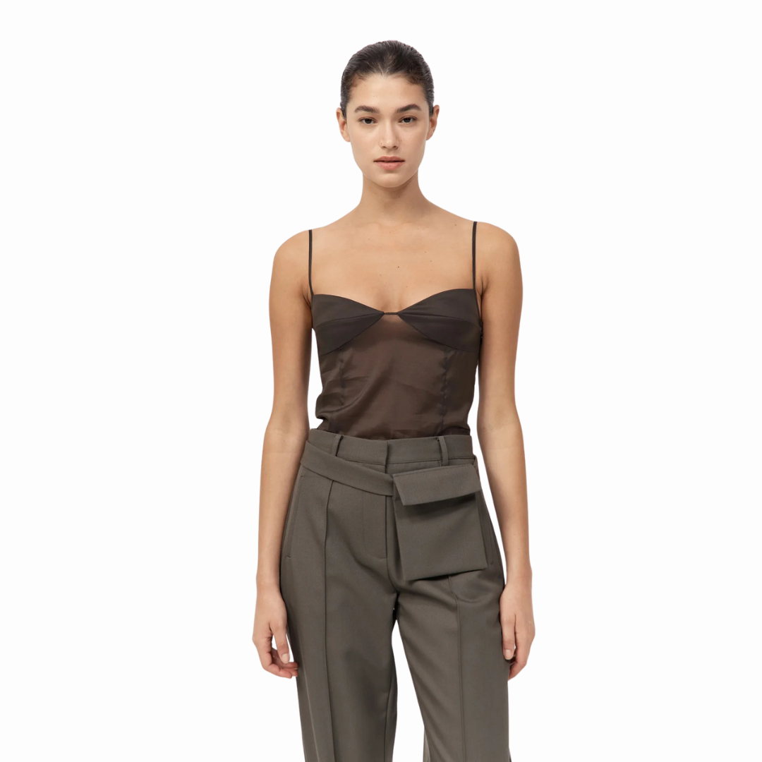 ST AGNI SILK TRANSPARENT CAMI