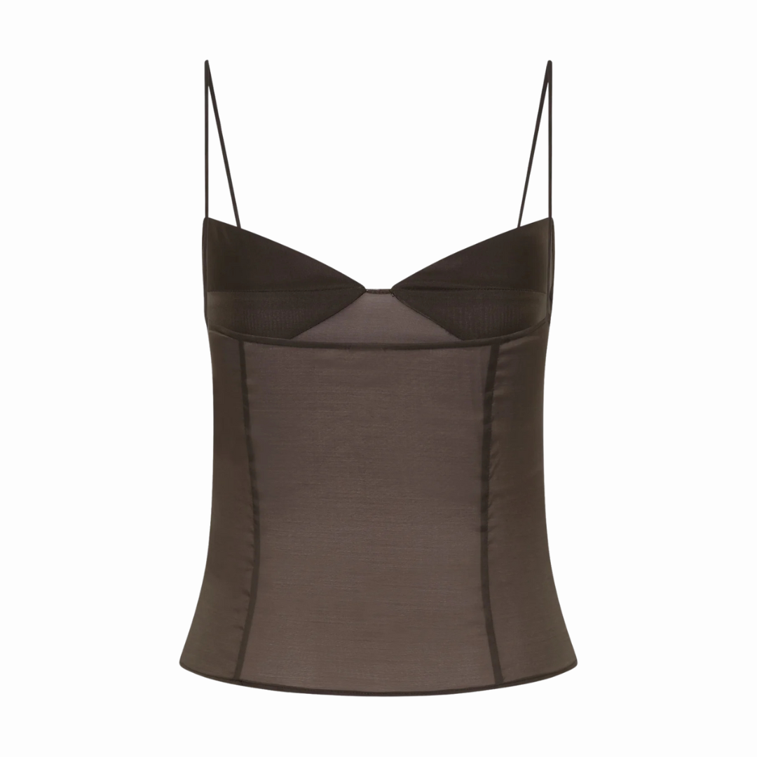 ST AGNI SILK TRANSPARENT CAMI