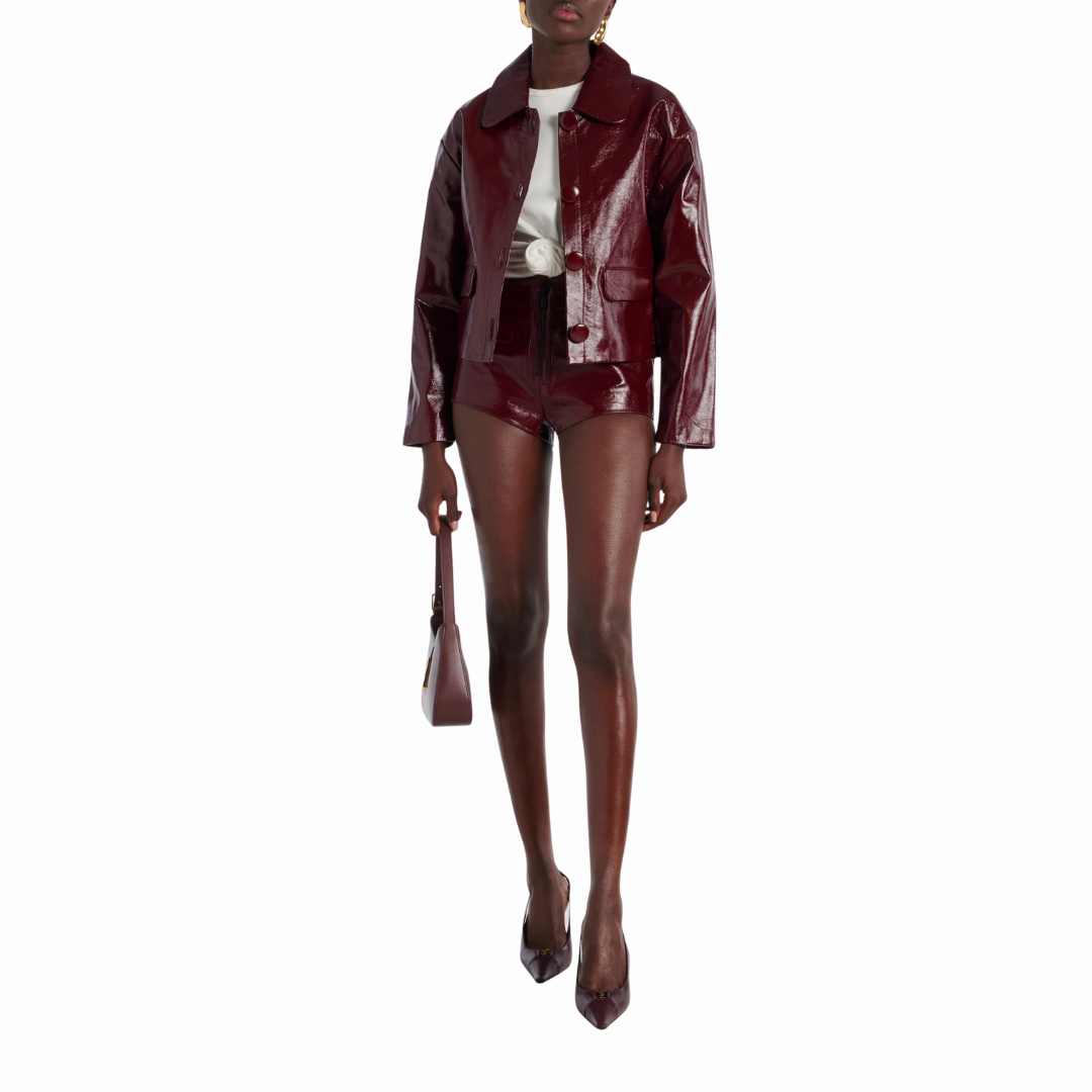 SELF PORTRAIT LEATHER SHORTS