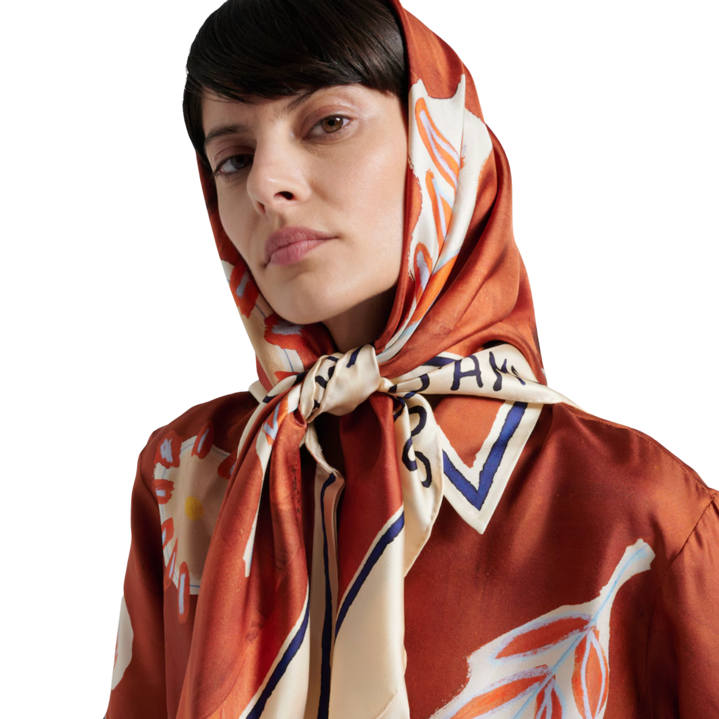 ALEMAIS SOLEIL D'AMOUR SILK SCARF