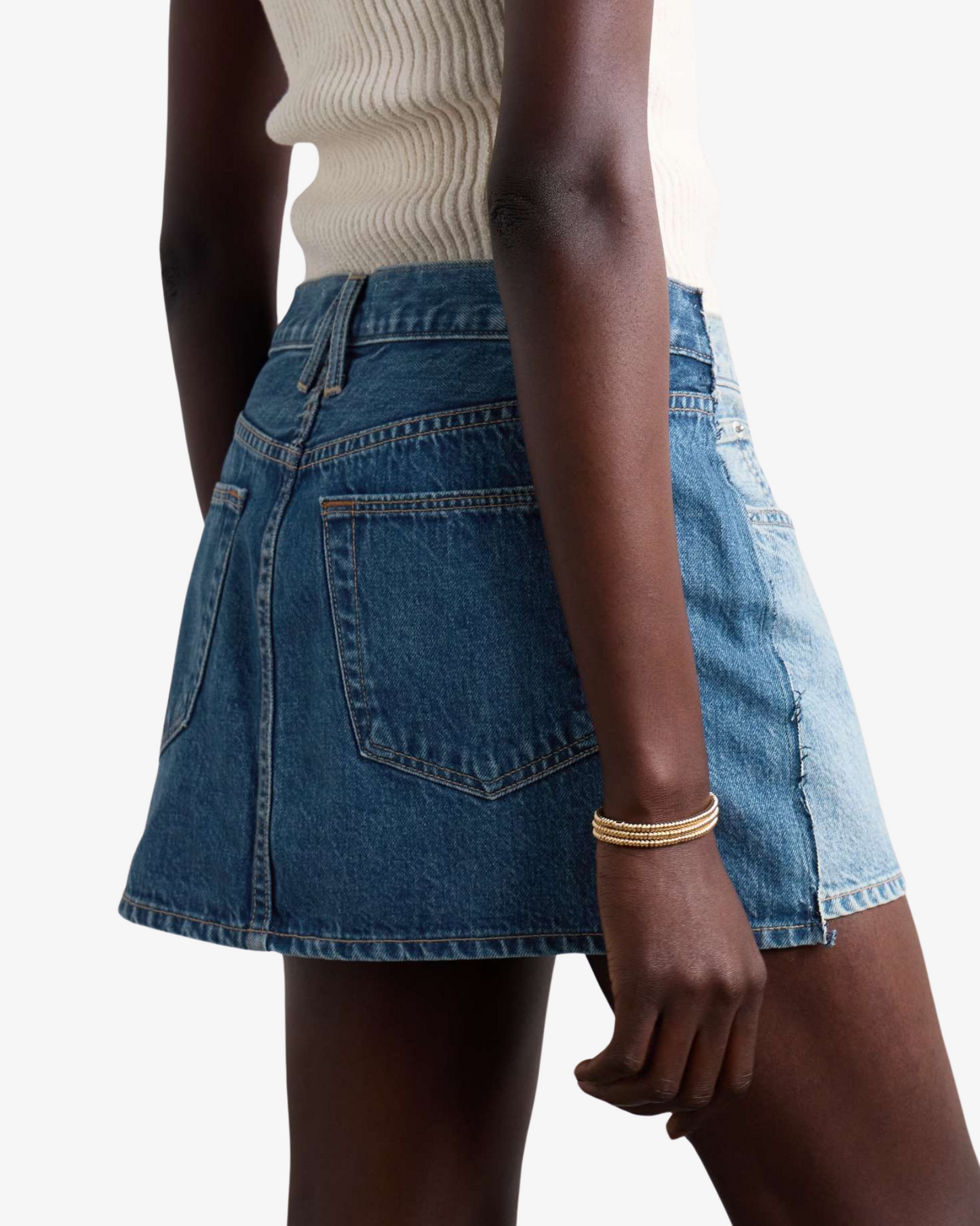 SLVRLAKE REWORK PANNELLE MINI SKIRT