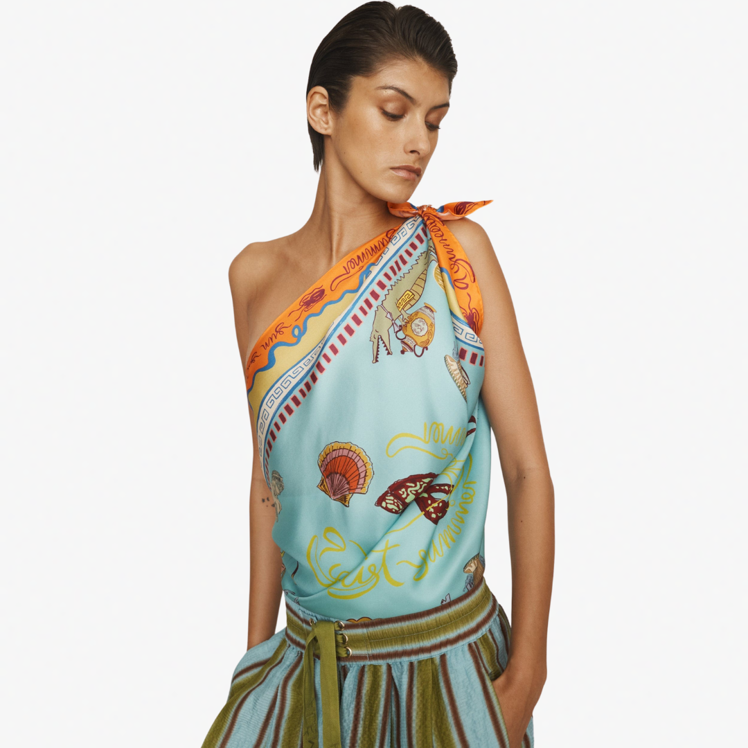 ALEMAIS SURREALIST SUMMER SILK SCAR
