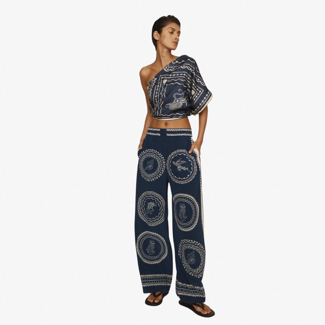 ALEMAIS OCEANE SILK SCARF