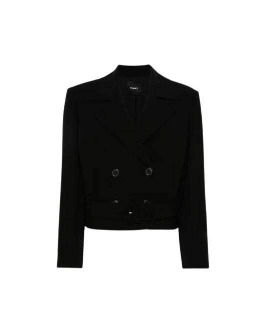 THEORY DOUBLE BREASTED CROP JACKET