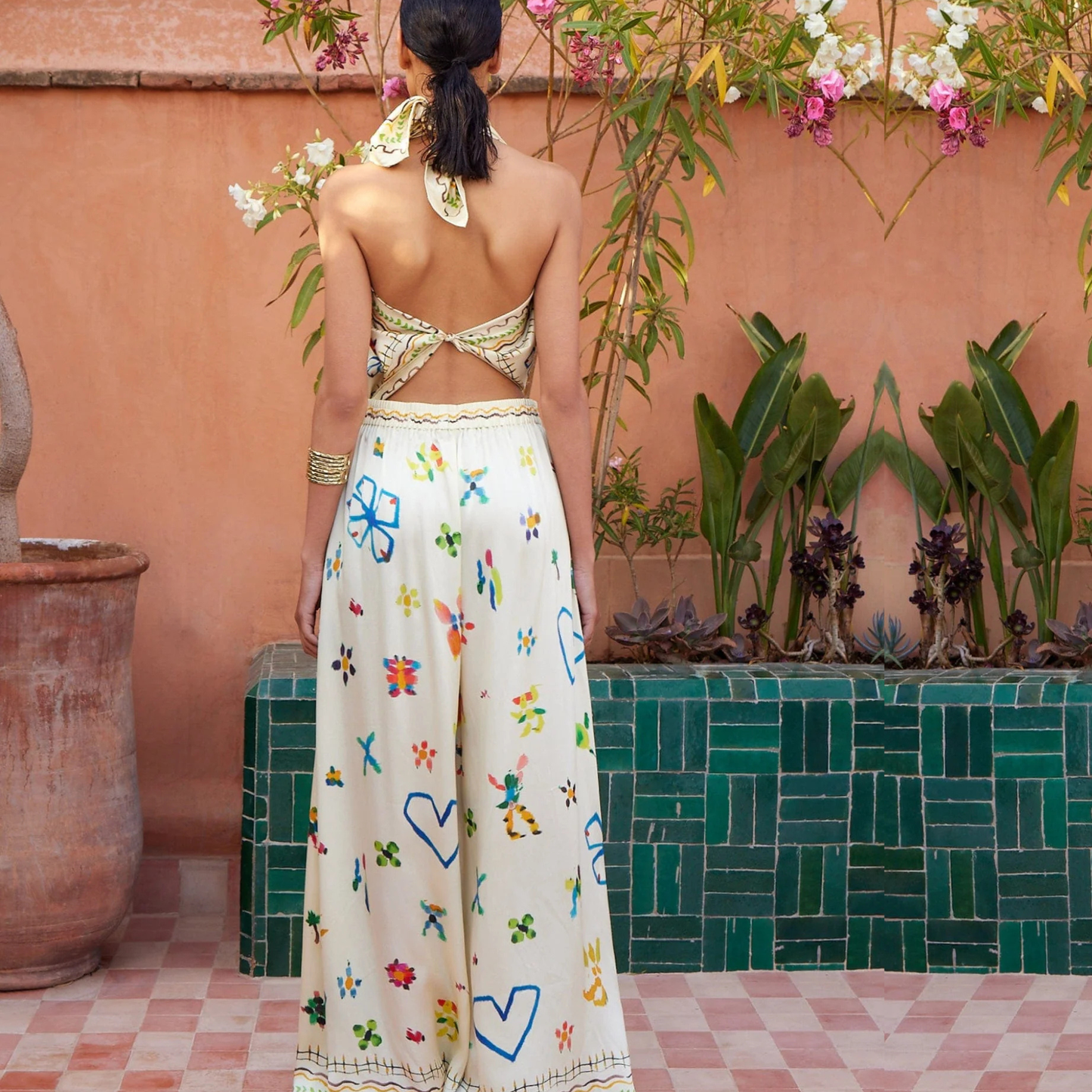 ALEMAIS SIDI SILK PANTS