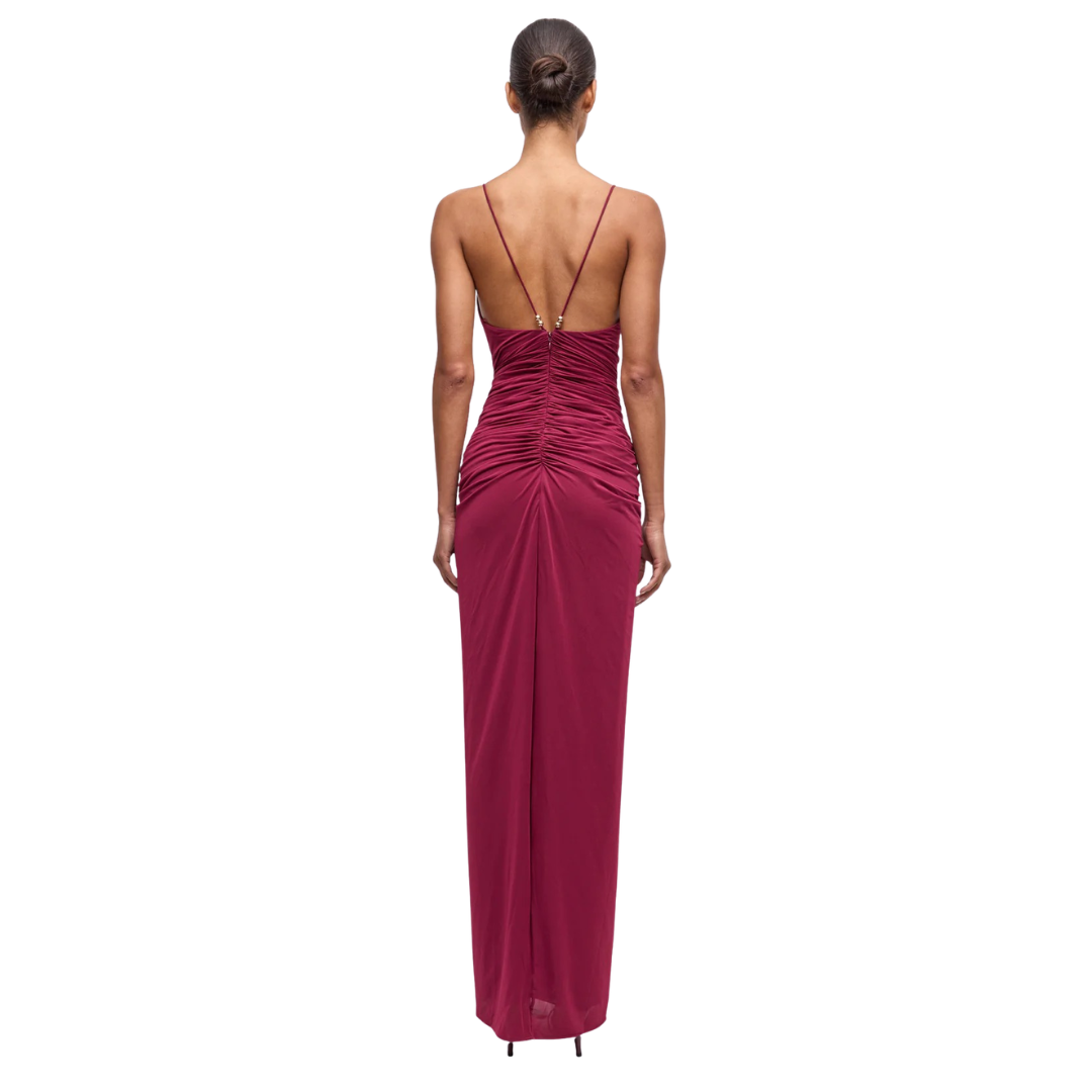 RONNY KOBO ANYA DRESS BLACKBERRY