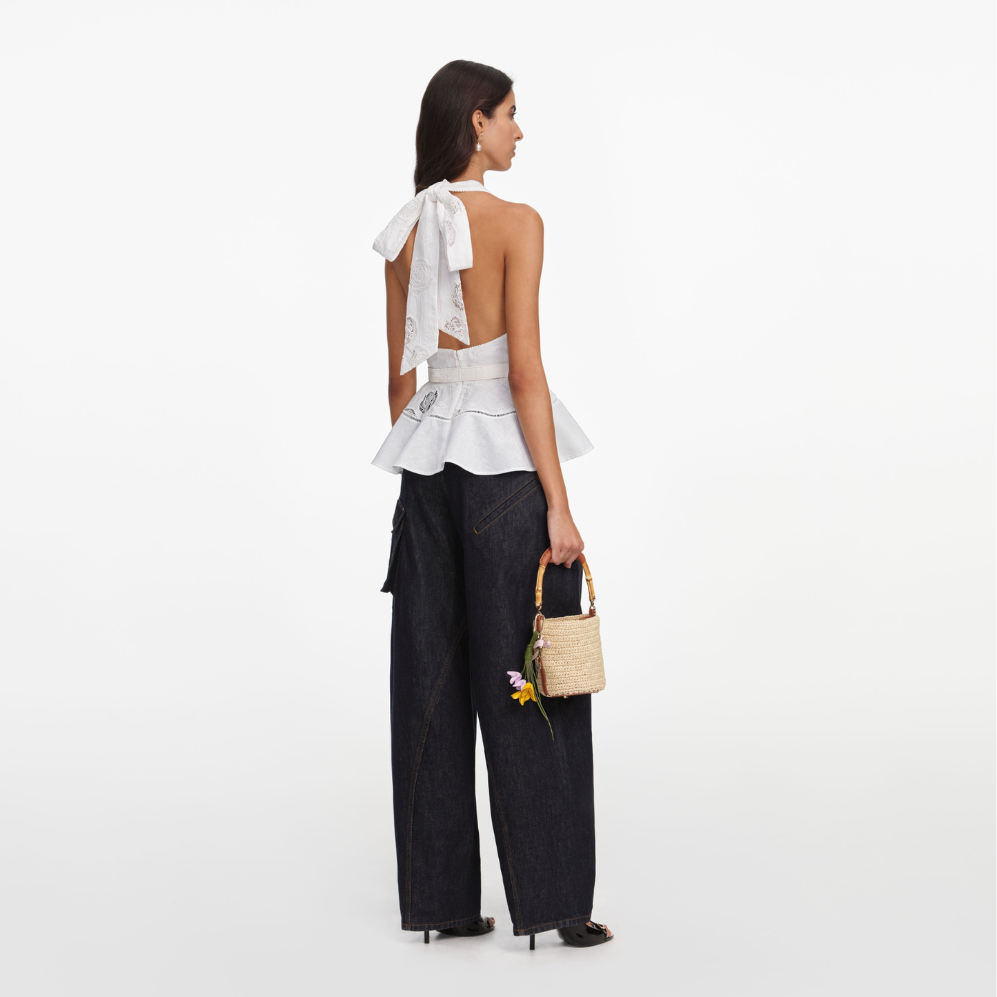 SELF PORTRAIT 103T LINEN TOP