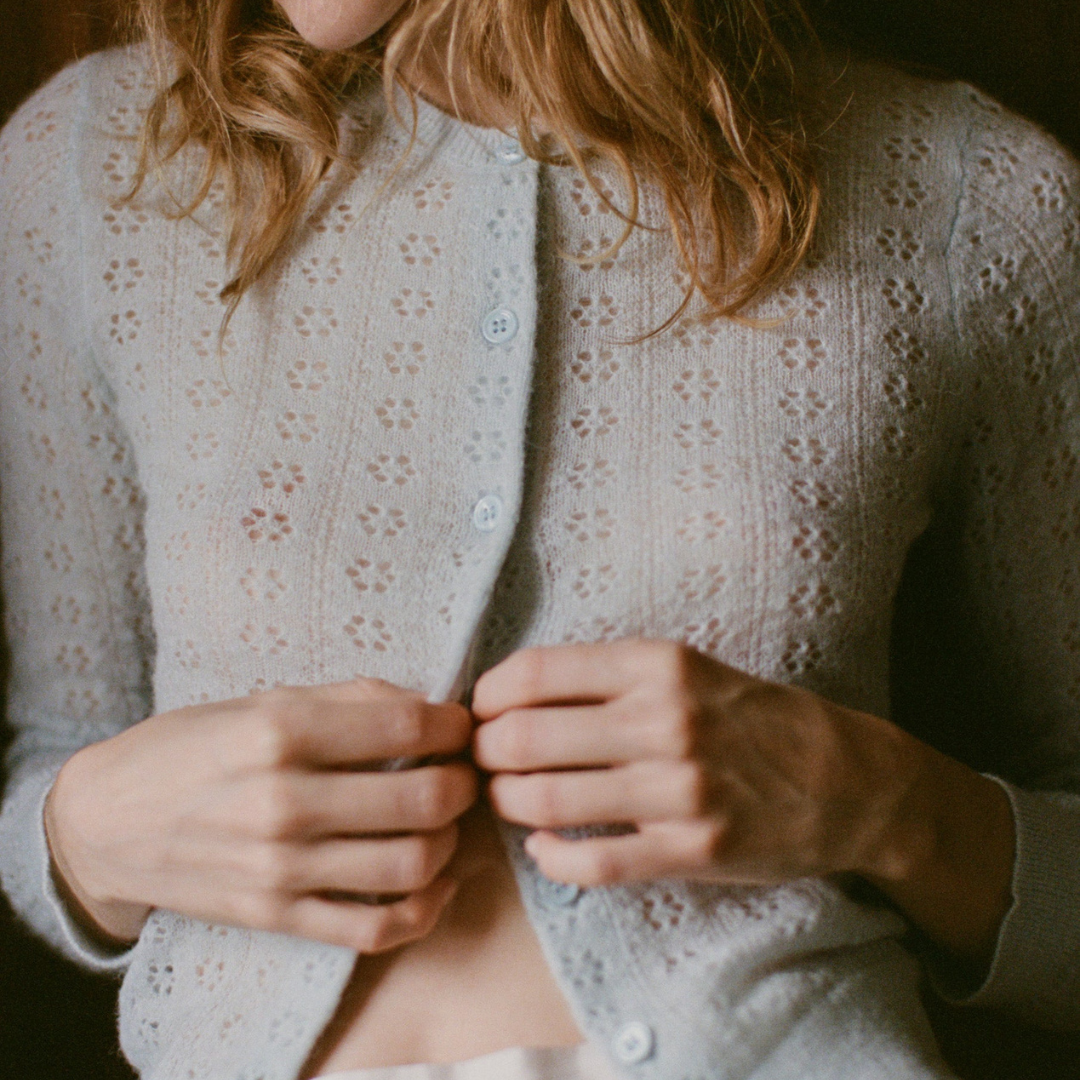 DOEN POINTELLE CARDIGAN