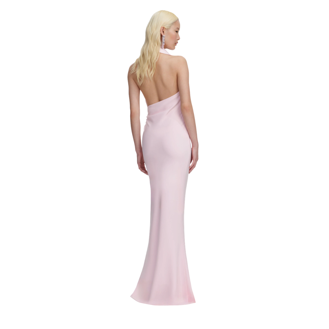 SELF PORTRAIT 255 CREPE HALTER DRESS