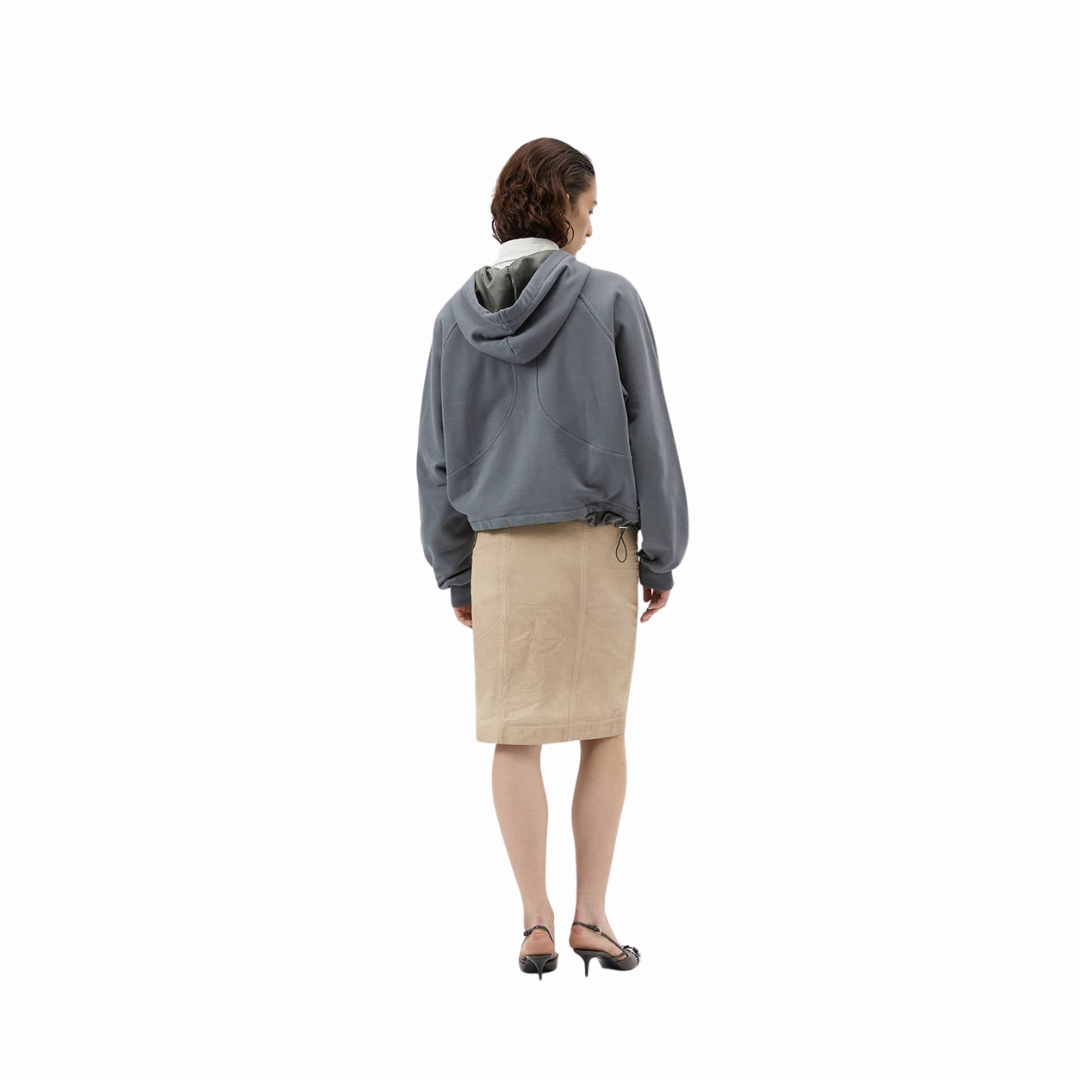 HALFBOY ZIPPED HOODIE CROP