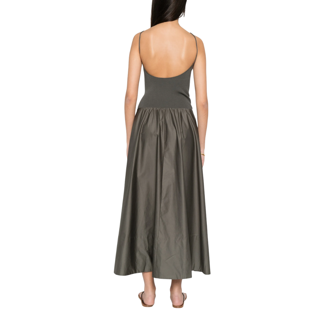 ST AGNI BACKLESS CIRCLE HEM DRESS