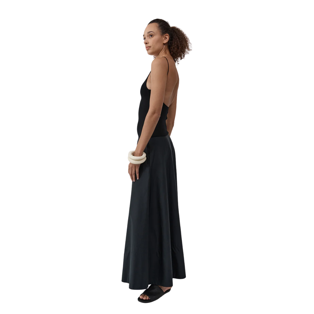 ST AGNI BACKLESS CIRCLE HEM DRESS