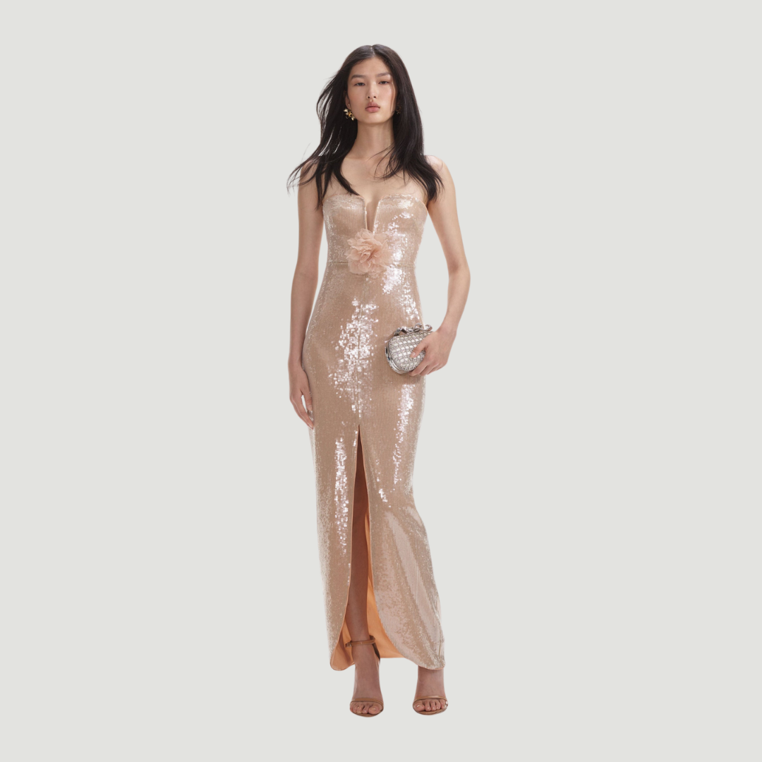SELF PORTRAIT SEQUIN MAXI DRESS
