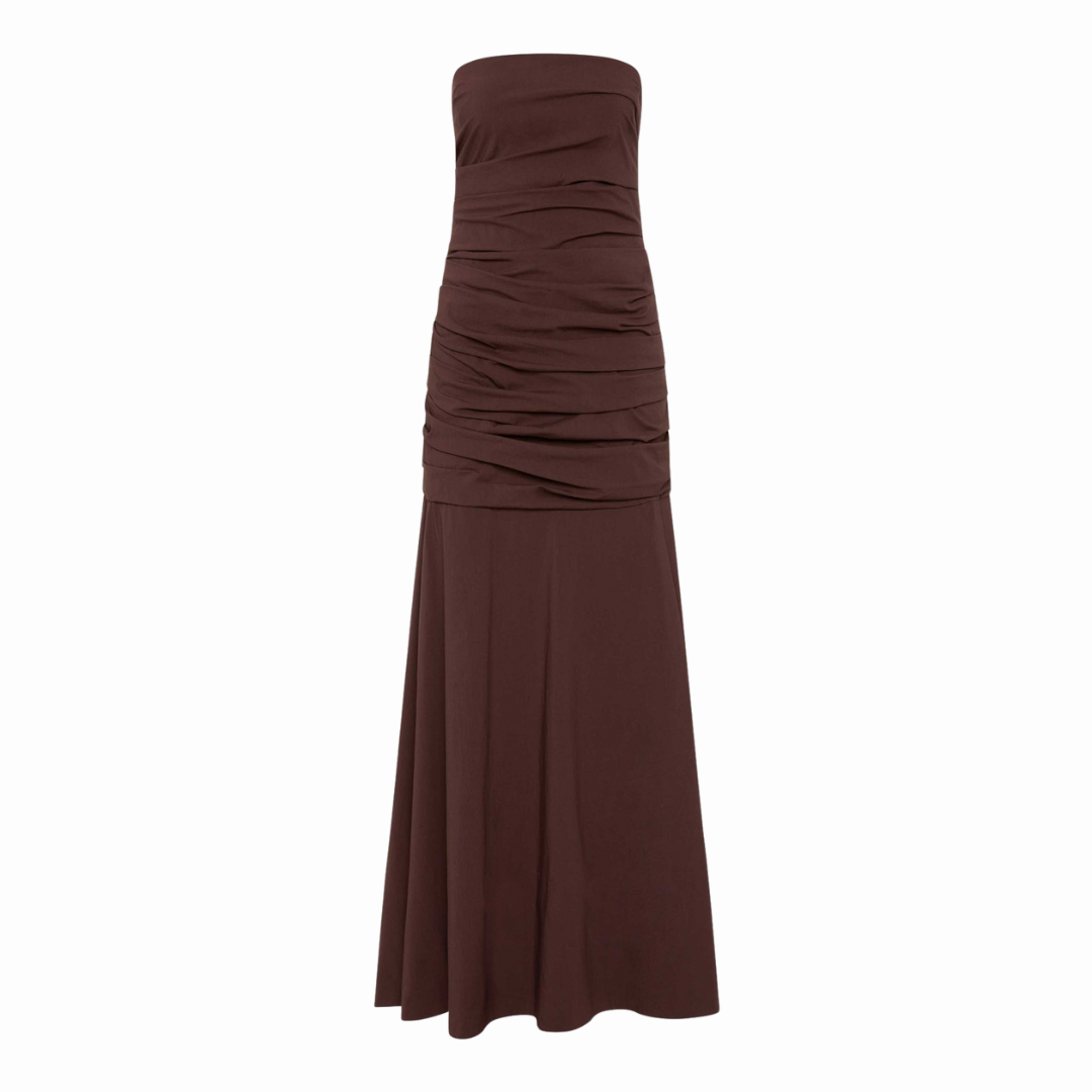 ST AGNI GATHERED STRAPLES DRESS – Daniella TLV
