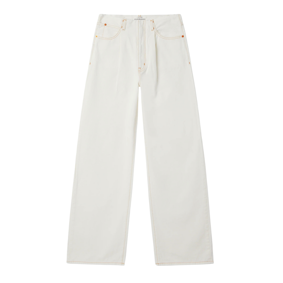 SLVRLAKE TAYLOR WHITE WIDE PLEAT