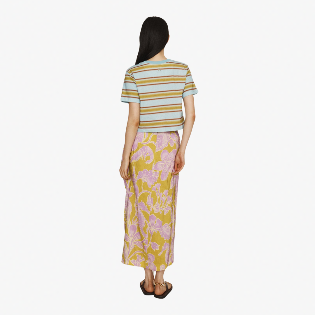 ALEMAIS ROSANNA CROPPED STRIPE TEE