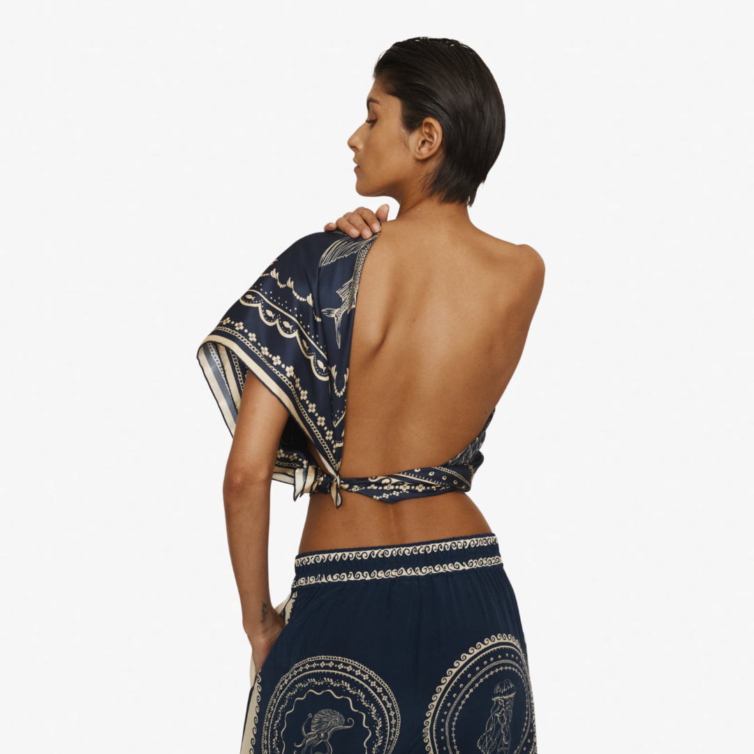 ALEMAIS OCEANE SILK SCARF