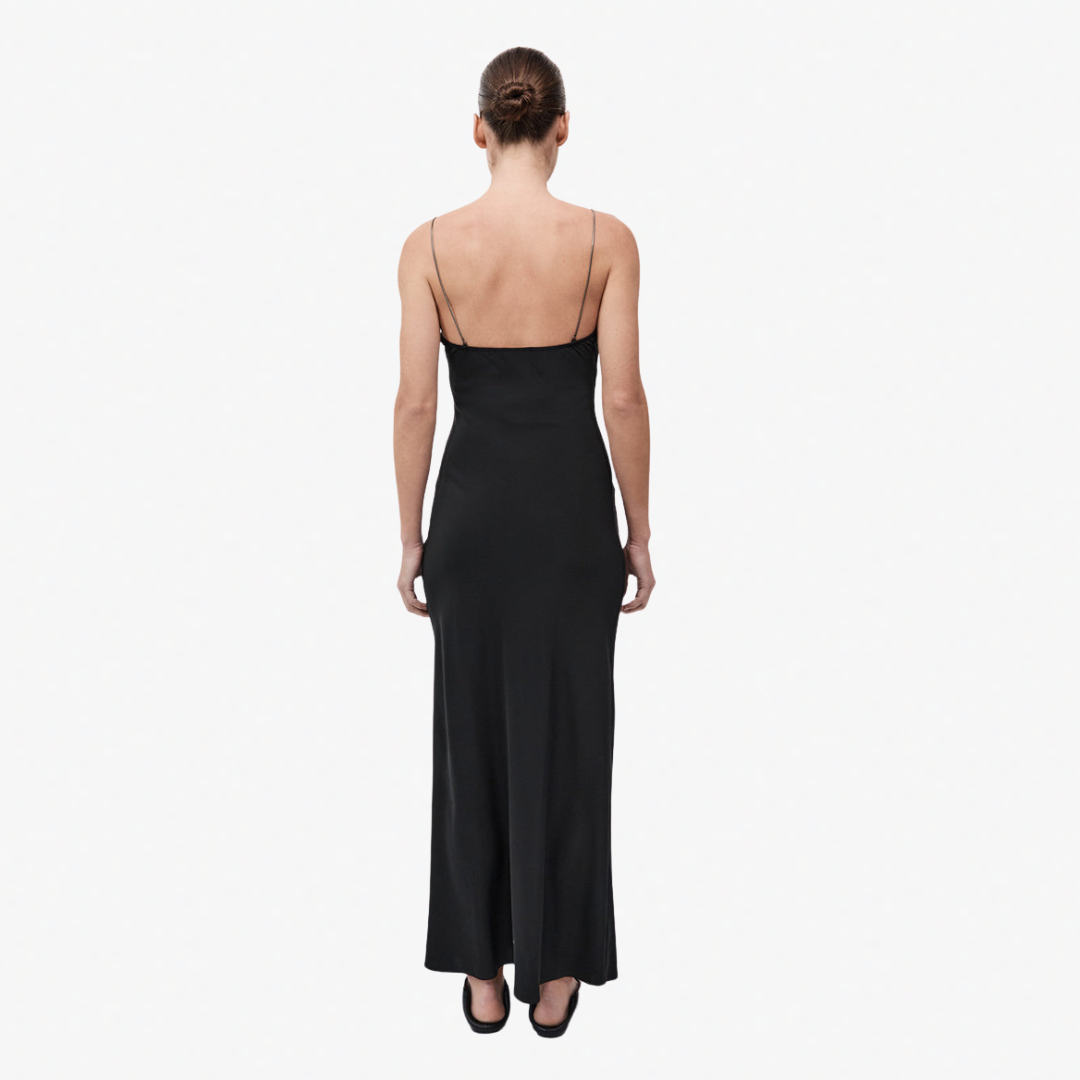 ST AGNI S25 910BLK CHAIN SLIP DRESS