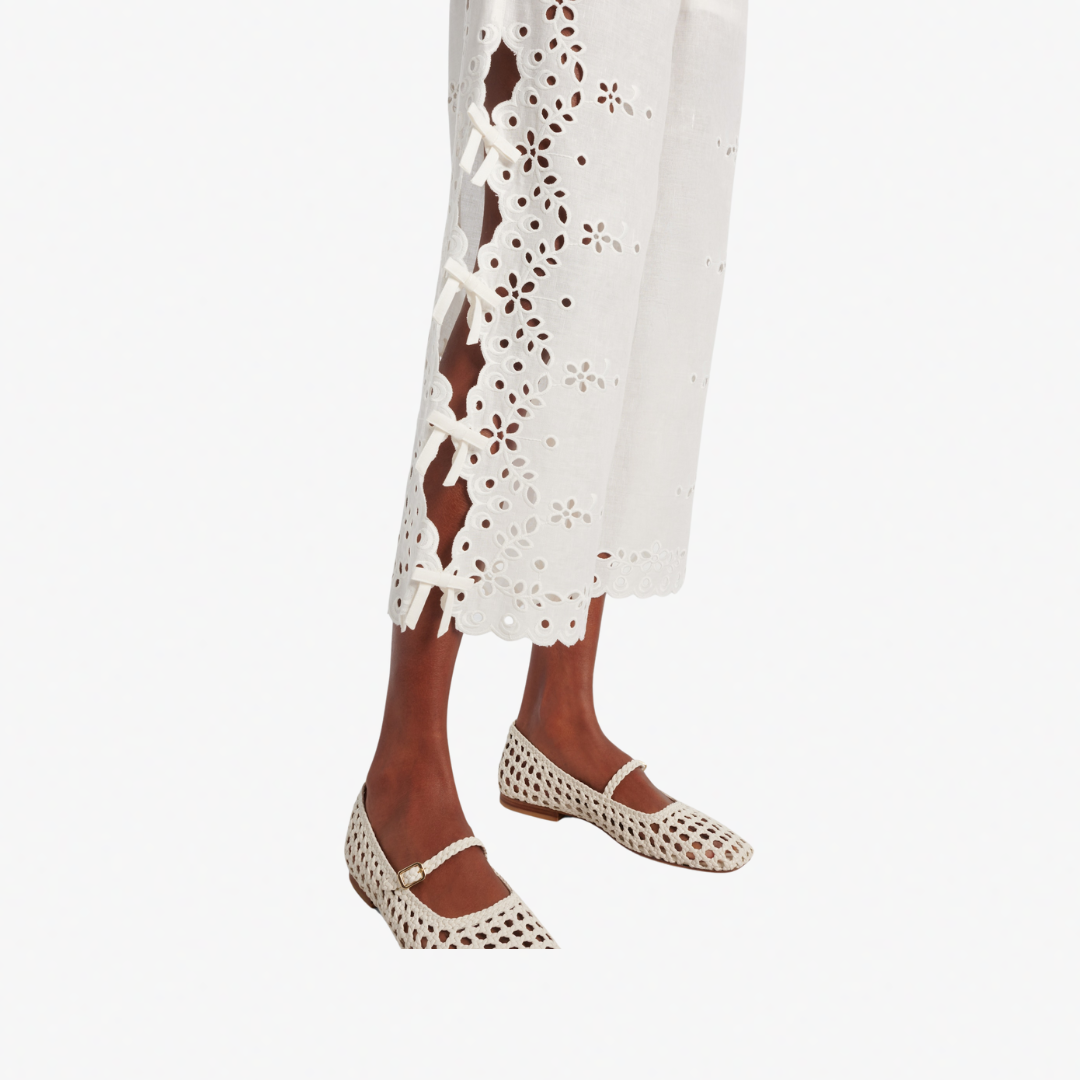 SELF PORTRAIT 128PA EMBROIDER PANTS