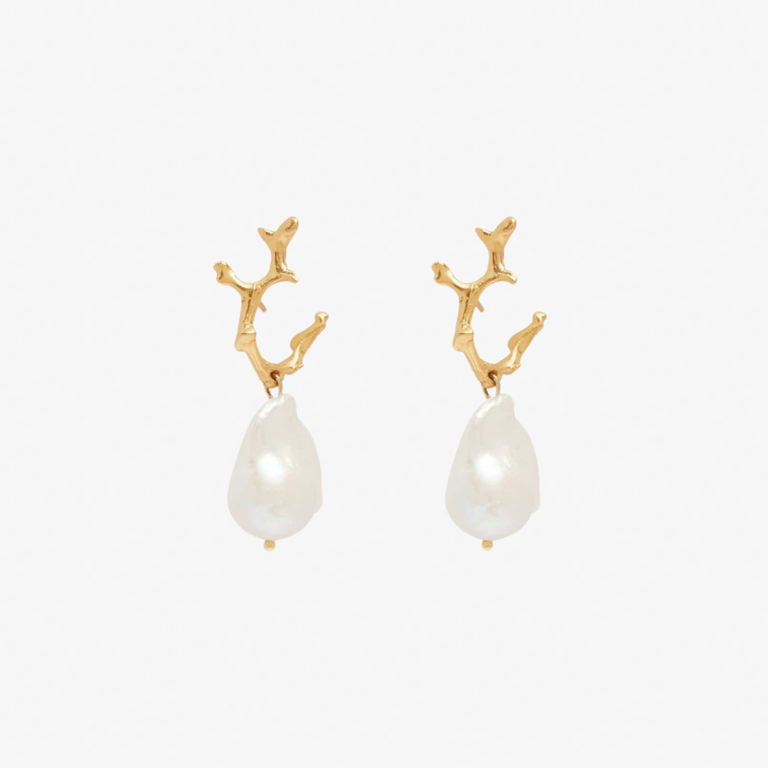 ALEMAIS REVERIE PEARL CORAL EARRING