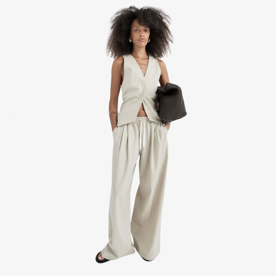 ST AGNI S25-519LAT PINSTRIPE PANTS