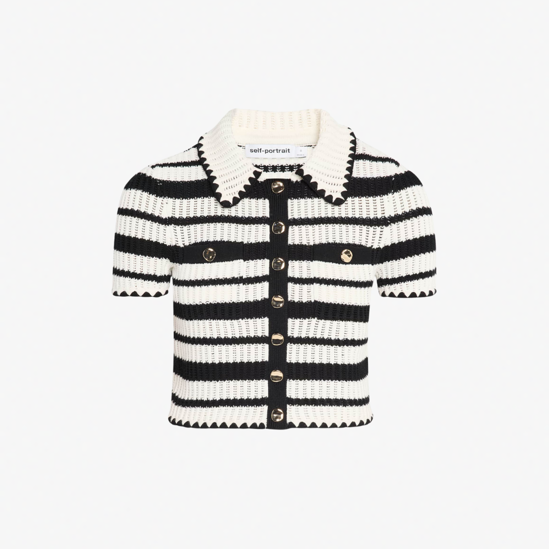 SELF PORTRAIT 126T STRIPED TOP