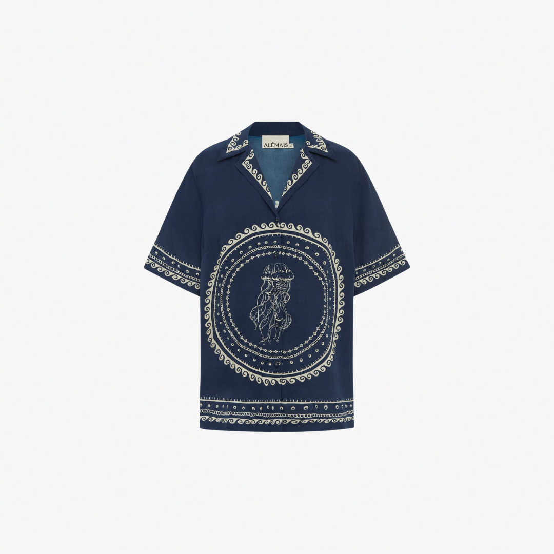 ALEMAIS OCEANE SILK SHIRT