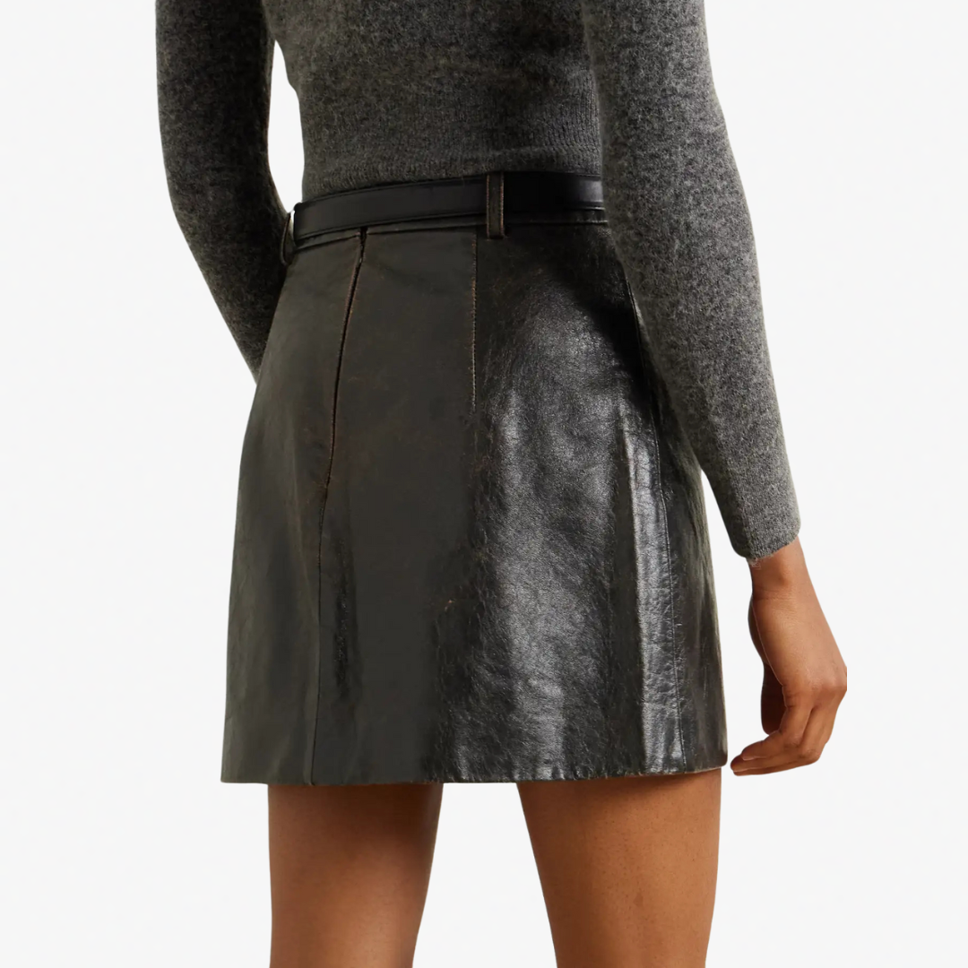 SELF PORTRAIT 092SKB LEATHER SKIRT