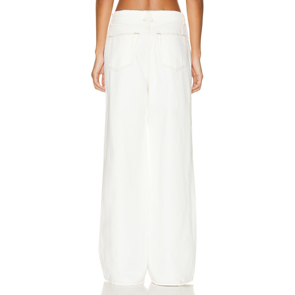 SLVRLAKE TAYLOR WHITE WIDE PLEAT
