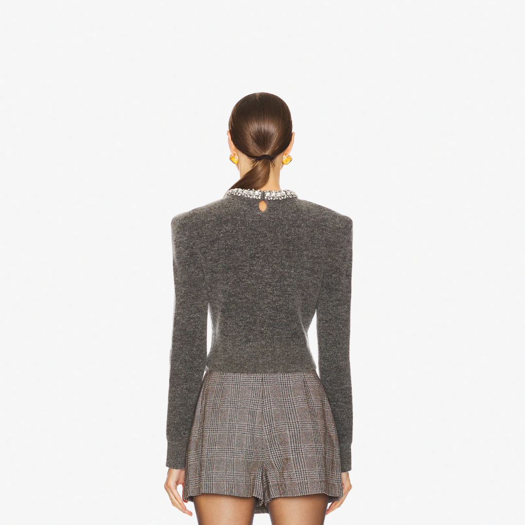 SELF PORTRAIT 118T CHARCOLE KNIT