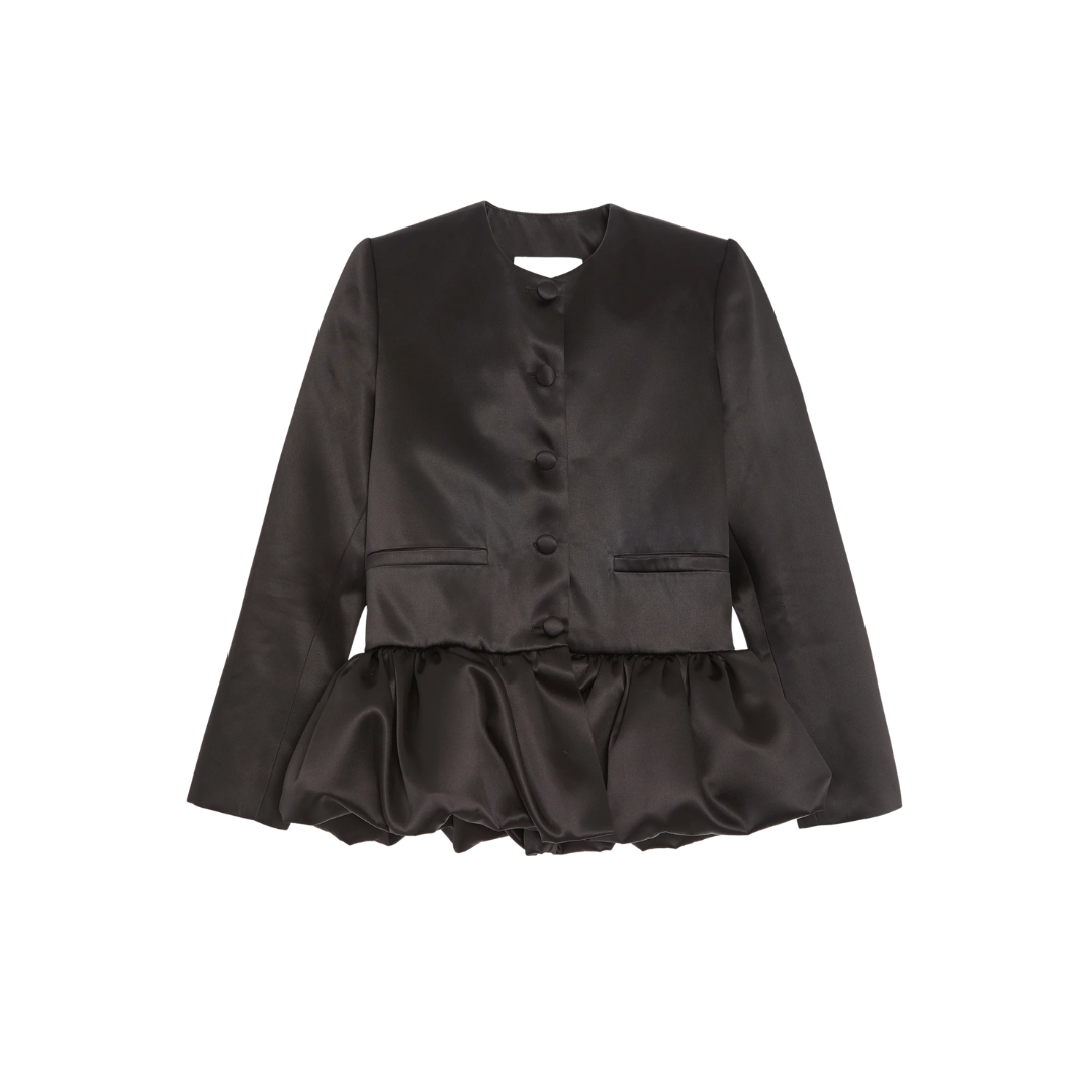 LIBEROWE PEPLUM SATIN JACKET