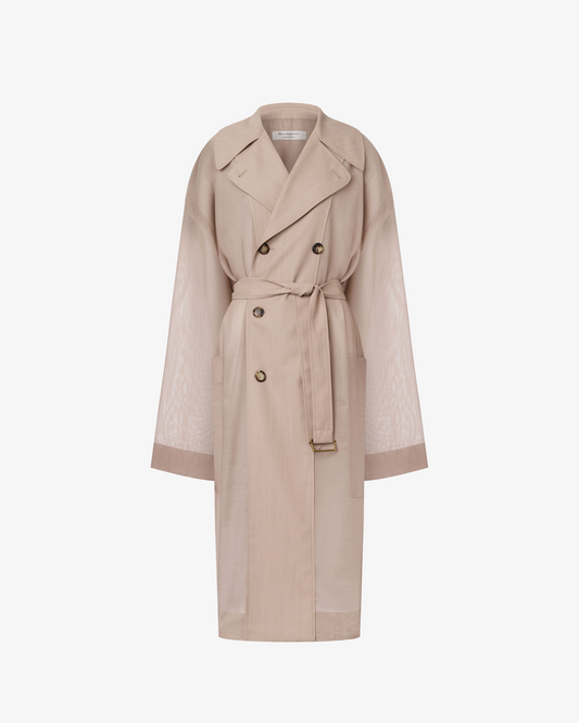 PHILOSOPHY LONG TRENCH LINEN JACKET