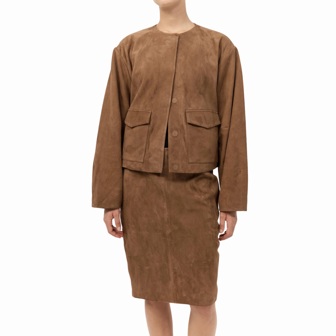 ST AGNI SUEDE COCOON BOMBER