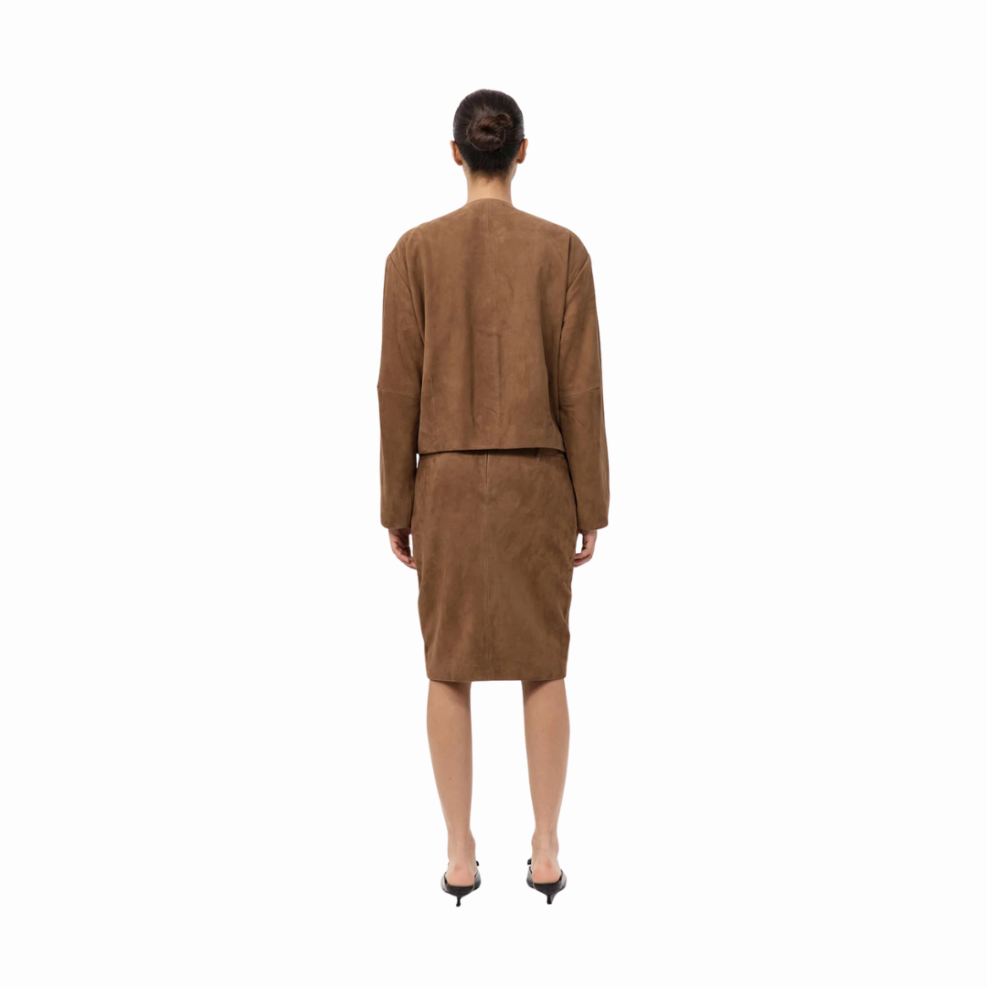 ST AGNI SUEDE COCOON BOMBER