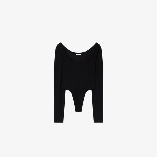 SILK LAUNDRY CUTAWAY LONG BODYSUIT