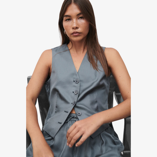 SILK LAUNDRY TWILL VEST
