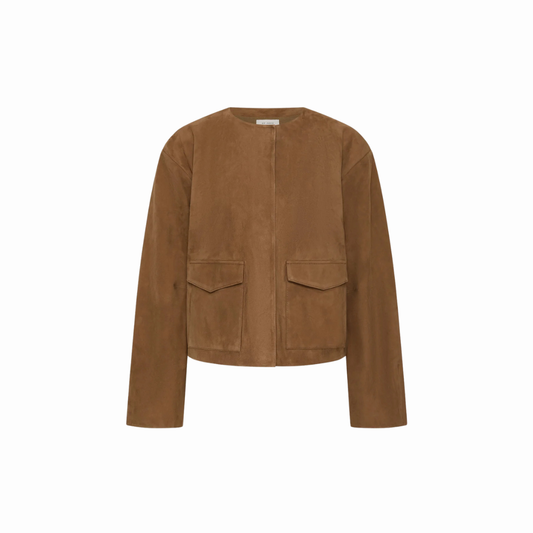 ST AGNI SUEDE COCOON BOMBER